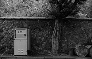 GDR, Feldberg, 15.09.1989, petrol station, air