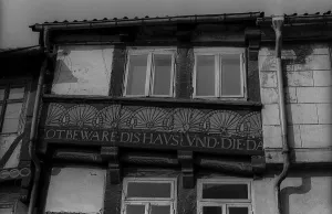 GDR, Halberstadt, 27.05.1988, half-timbered house