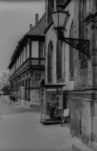 GDR, Halberstadt, 27.05.1988, half-timbered houses