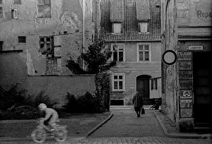 GDR, Stralsund, 23. 09. 1988, street in Stralsund