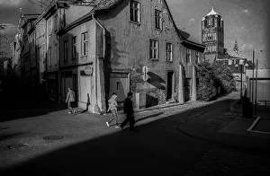 GDR, Stralsund, 23. 09. 1988, street in Stralsund