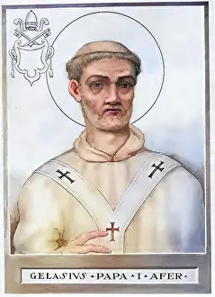 Gelasius I (d. 21 November 496?) was bishop of Rome from 1 March 492 until his death and thus Roman pope