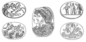 Gems, seal stones, here with depiction of Diana