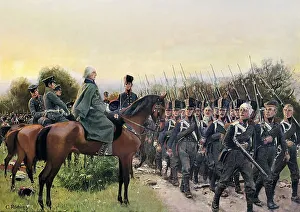 Genaral Yorck von Wartenburg honors the 2nd Battalion of the Imperial Guards