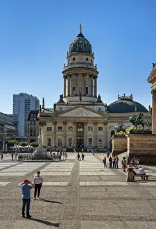 The Gendarmenmarkt with a view of the German Cathedral