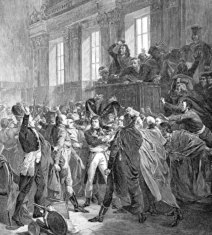 General Bonaparte during the coup d'etat of 18 Brumaire in Saint-Cloud