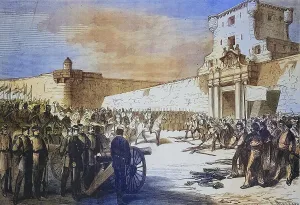 General Caballeros receives the submission of the rebels of Cadiz