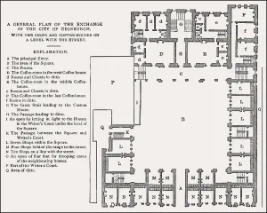 General plan of the Royal Exchange