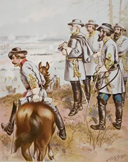 General Robert E. Lee at the Battle of Fredericksburg on 13 December 1862