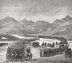 General Ross's division crossing the Logar River