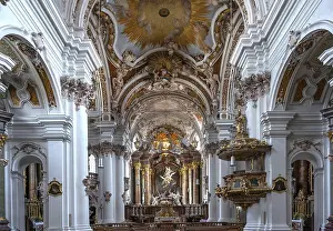 General view of the high altar of the Assumption of the Virgin Mary