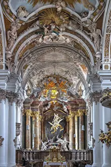 General view of the high altar of the Assumption of the Virgin Mary