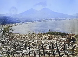 General view of Naples and Mount Vesuvius