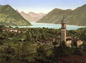General view, Porlezza, Italy, Historic