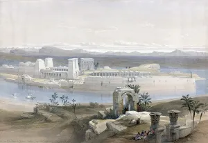 General view of the submerged island of Philae