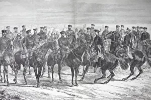 General von Werder and his staff at the Battle of the Lisaine