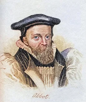 George Abbot 1562-1633 Archbishop of Canterbury from the book Crabbs Historical Dictionary from 1825