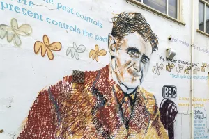 George Orwell mural picture Southwold