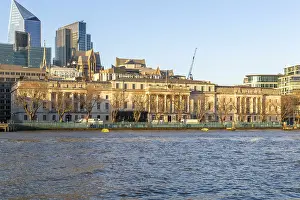 Georgian architecture Custom House building contrast with modern skyscrapers