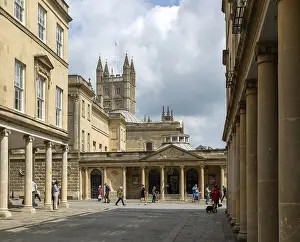 Georgian style buildings with colonnades