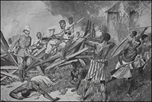 German Army, officers of the Schutztruppen in Africa fighting rebellious natives