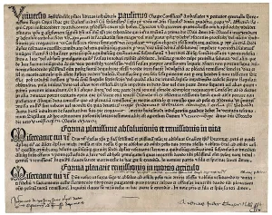 German Letter of Indulgence, 1445
