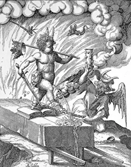 German obscene caricature depicting greed
