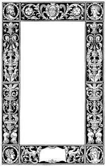 German Renaissance style, historical illustration from the 19th Century