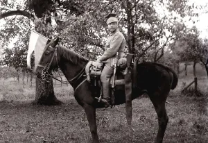 German soldier with horse. First World War
