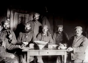 German soldiers in civilian quarters