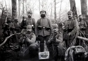 German soldiers in outpost position