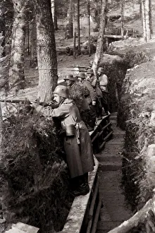 German soldiers in the trenches