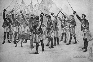 German students visiting Bismarck in Kissingen