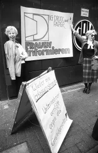 The German Trade Union Confederation (DGB) launched a campaign for equal pay for men and woman here in Duesseldorf