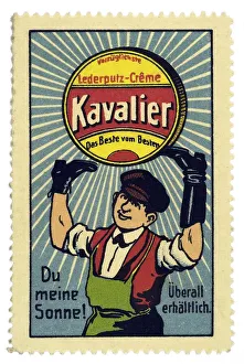 German trading stamp, Vorzueglichste Lederputz-Creme Kavalier