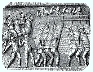 Germanic redoubt is stormed by Roman soldiers