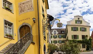 Germany - 22 June 2020: the historic town council house of Meersburg on Lake Constance in southern Germany