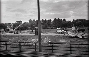 Germany, Berlin, 03.09.1992, view of the Spreebogen from the S-Bahn