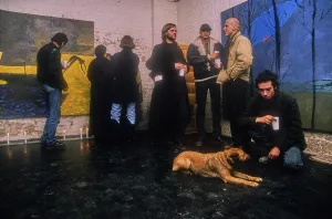 Framed Print : Germany, Berlin, 03.11.1991, Vernissage in the gallery Knaack 90