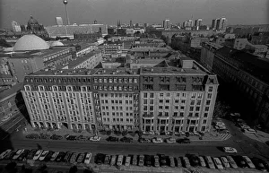 Germany, Berlin, 10.11.1991, View from the French Cathedral in east direction to the TV Tower