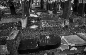 Germany, Berlin, 11.9.1992, cemetery of the Jewish community of Adass Yisroel in Weissensee