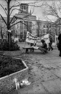 Germany, Berlin, 13.01.1991, Demo against Russians in Lithuania