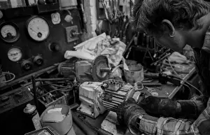 Germany, Berlin, 13.11.1992, Electrical machinery and anchor winding shop