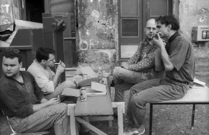 Germany, Berlin, 14. 03. 1991, crew break
