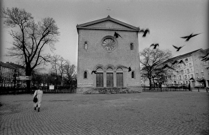 Germany, Berlin, 14 February 1992, Nazareth Church on Leopoldplatz in Wedding, Schinkel Building, Europe