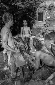 Germany, Berlin, 14 June 1992, British scrap metal artists