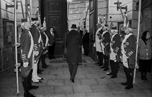 Germany, Berlin, 15.11.1991, Lange Kerls in front of the German Historical Museum