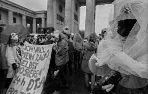 Germany, Berlin, 16 February 1992, DT64 demonstration (against the closure of the station), at the Brandenburg Tor, Europe
