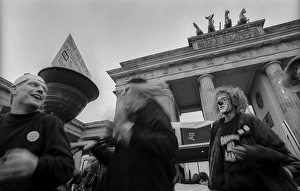 Germany, Berlin, 16 February 1992, DT64 demonstration (against the closure of the station), at the Brandenburg Tor, Europe
