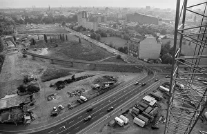 Germany, Berlin, 17.10.1991, Potsdamer Platz seen from the Jumping